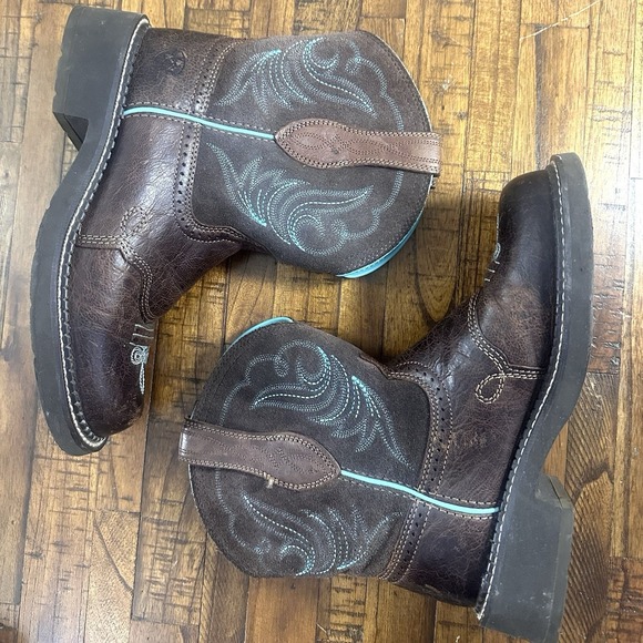 Ariat Womens Sz 7.5 Fatbaby Heritage Dapper Western Cowboy Boot Cowgirl Leather